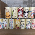 Cốc giữ nhiệt gấu họa tiết 600ml (Kiện 50 cái)