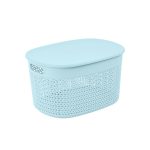 Rổ nhựa đan nắp Việt Nhật 3326 đựng thực phẩm, đồ dùng Tmark (kiện 100c)