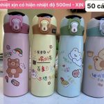 Bình giữ nhiệt hoạt hình xịn có hiển thị nhiệt độ (Kiện 50 cái)