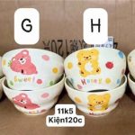 Chén sứ hoạt hình mix ngẫu nhiên ( Kiện 120 cái) ( hàng nguyên kiện)