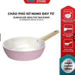 Chảo phủ sứ Nano đáy từ Sunhouse Healthy SHG20MP