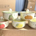 Âu sứ nắp kính 700ml ( Kiện 36 cái) ( Không mix mẫu) ( Hàng nguyên kiện)