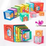 Đồ chơi hộp xếp chồng hoạt hình cho bé