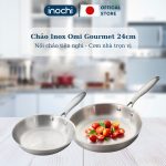 [Quà tặng không bán] Chảo Inox nguyên khối cao cấp Omi Gourmet 24cm