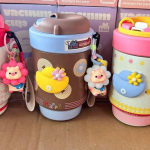 Bình đựng nước giữ nhiệt cute kèm dây charm (Kiện 60 cái)