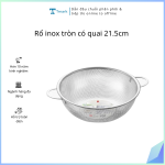 Rổ inox tròn có quai 21.5cm (Kiện 100 cái)