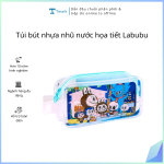 Túi bút nhựa nhũ nước họa tiết LABUBU dễ thương ( kiện 300 cái)
