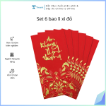 Set 6 bao lì xì đỏ (kiện 280 set)
