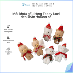 Móc khóa gấu bông Teddy Noel đeo khăn choàng cổ dễ thương ( kiện 150 cái )