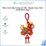 Móc treo dây trang trí Tết - Ngựa may mắn xuân Bính Ngọ ( kiện 50 cái )