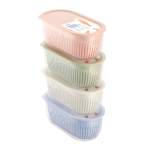 Hộp trữ rau củ oval Hokkaido - Xanh bơ (Song ngữ) - Ảnh 2