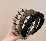 Bờm cài tóc vải bóng chấm bi dễ thương, tạo phồng tóc ( kiện 100 cái ) - Ảnh 2