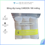Bông tẩy trang CAREION 180 miếng cotton mềm mịn ( Kiện 100 gói )