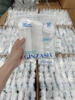 Bông tẩy trang Ginzasix 210 miếng tròn ( kiện 100 túi) - Ảnh 2
