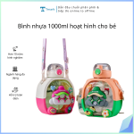 Bình nhựa 1000ml hoạt hình cho bé (Kiện 50 cái)