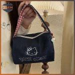 Túi xách vải jean cầm tay Hello kitty (Kiện 120 cái) - Ảnh 2