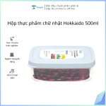 Hộp thực phẩm chữ nhật Hokkaido 500ml (Kiện 48 cái)