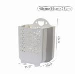 Giỏ đựng quần áo nhà tắm có tay cầm có thể gấp gọn (Kiện 50 cái) - Ảnh 2