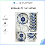 Set bàn ăn 17 món sứ Phúc (kiện 8 bộ)(Hàng nguyên kiện)