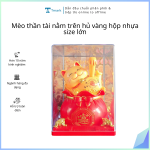 Mèo thần tài nằm trên hủ vàng hộp nhựa size lớn (Kiện 150 con)