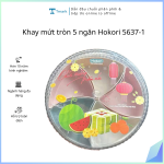 Khay mứt tròn 5 ngăn Hokori 5637-1 ( Kiện 50 cái)