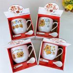 Set cốc sứ Capybara kèm thìa (Kiện 100 set) - Ảnh 2