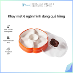 Khay mứt 6 ngăn hình dáng quả hồng (Kiện 24 cái)