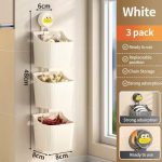 Giỏ đựng đồ bếp hút chân không mặt hề 3 tầng mix màu (Kiện 105 cái) - Ảnh 2