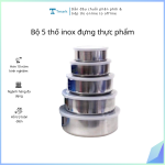 Bộ 5 thố inox đựng thực phẩm trong tủ lạnh Tmark (Kiện 90 bộ)
