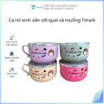 Ca mì xinh xắn với quai và muỗng Tmark 15cm (Kiện 100 cái)