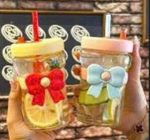 Cốc thủy tinh charm nơ 450ml (Kiện 68 chiếc) - Ảnh 2