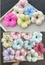 Dây buộc tóc bông hoa mix mẫu (lố 20 cái) - Ảnh 2