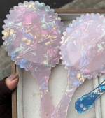 Gương cầm tay xà cừ vân đá (lố 10 cái) - Ảnh 2