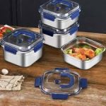 Hộp lạnh inox có nắp tai 18x18cm (Kiện 120 cái) - Ảnh 2