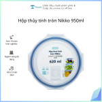 Hộp thủy tinh tròn Nikko 950ml (kiện 12 cái)(Hàng nguyên kiện)