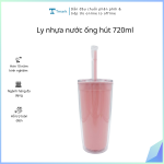 Ly nhựa nước ống hút 720ml (Kiện 60 cái)