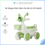 Xe Vespa chòi chân cho bé có rổ 4 bánh ( kiện 8 chiếc) ( hàng nguyên kiện)