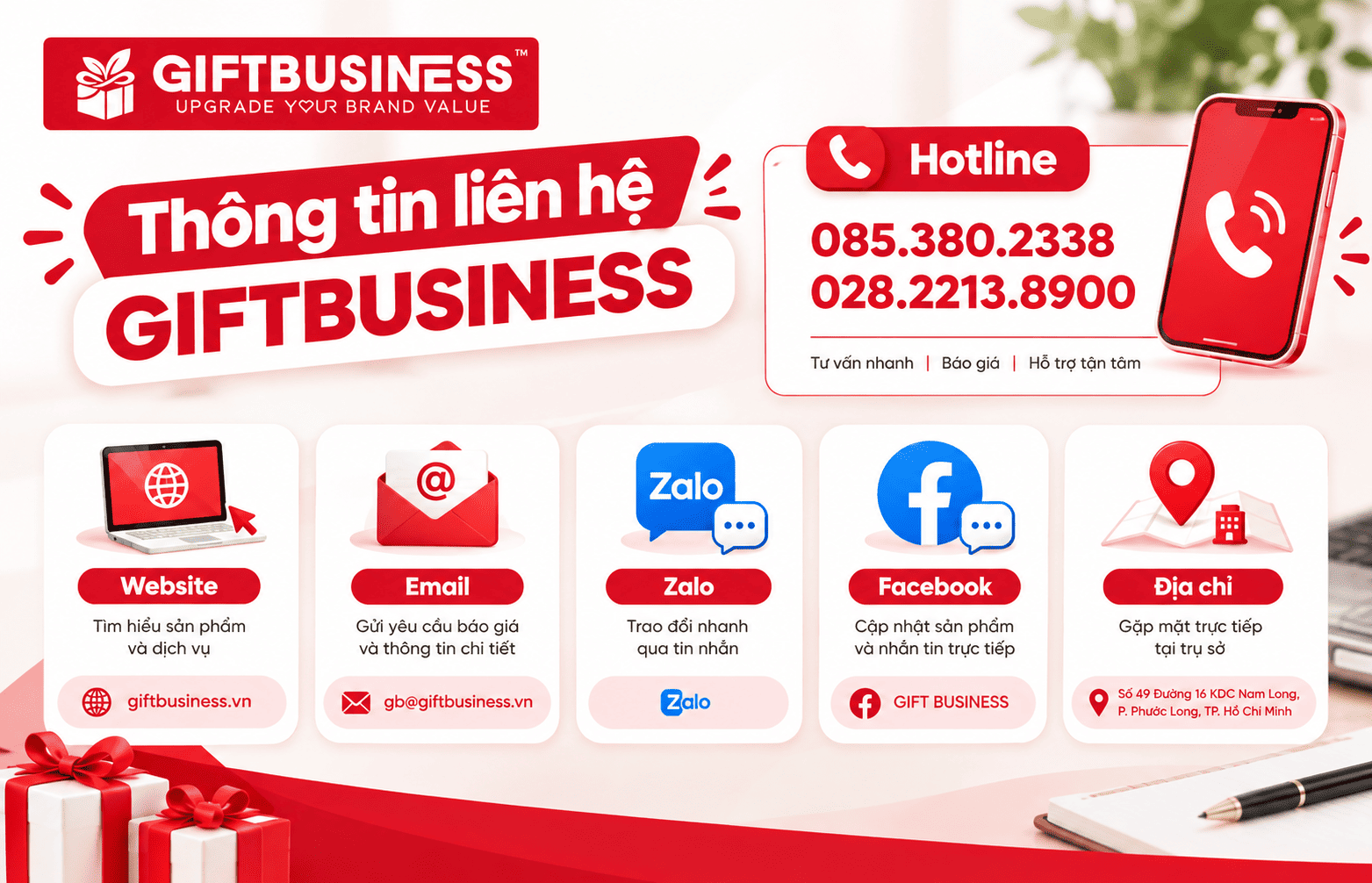 Số hotline của GiftBusiness