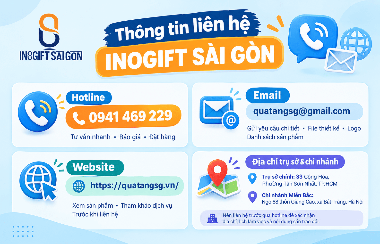 liên hệ INOGIFT Sài Gòn