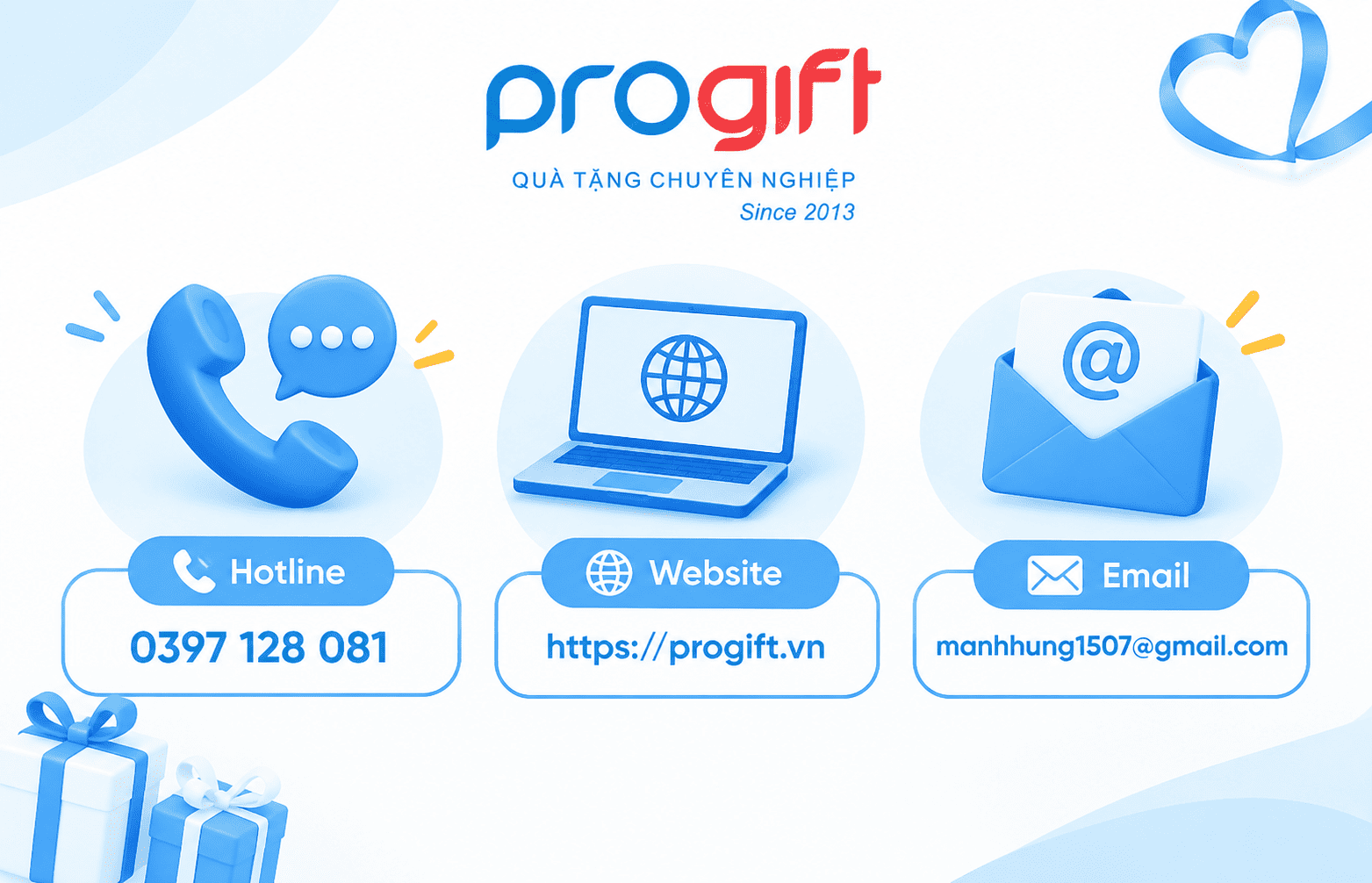 thông tin liên hệ progift