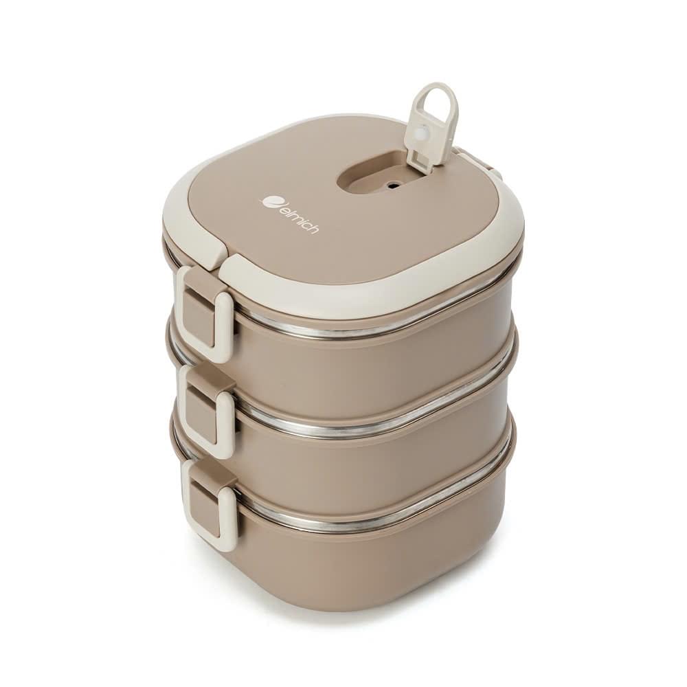 [Quà tặng không bán] Hộp cơm 3 tầng inox 304 Elmich EL8388 dung tích 2.1L - Ảnh 1
