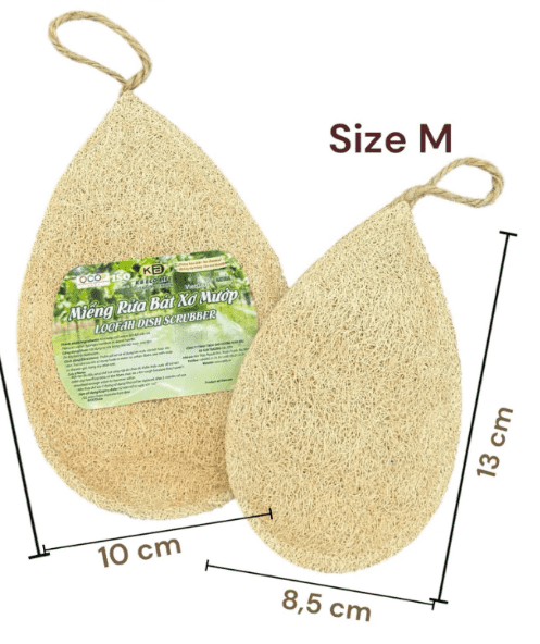 "MIẾNG RỬA BÁT XƠ MƯỚP SET 2 MIẾNG SIZE L (CN 10*13CM/GN 10*15CM)" - Ảnh 1